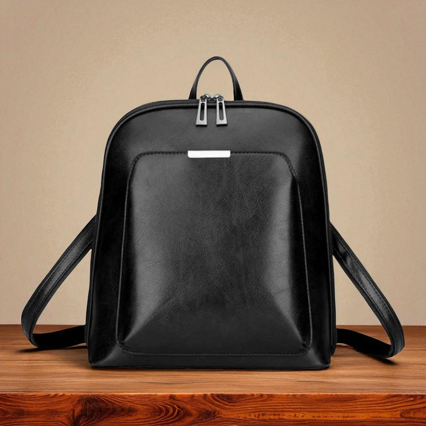 Classic Double Zipper Backpack - Elegant Design
