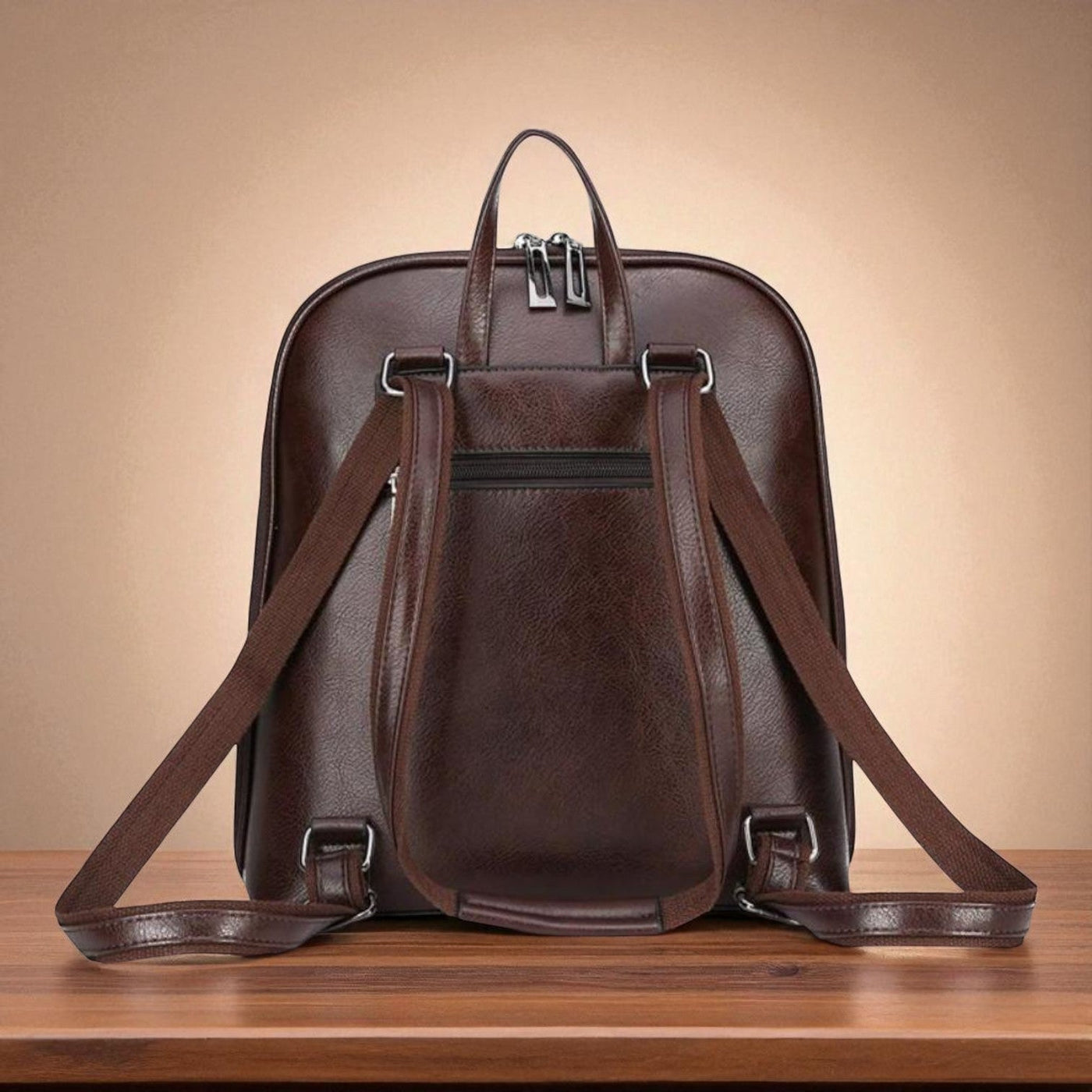 Classic Double Zipper Backpack - Elegant Design