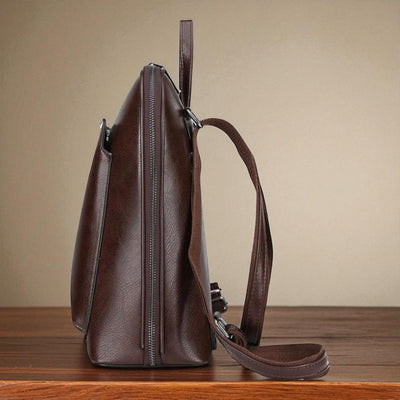 Classic Double Zipper Backpack - Elegant Design