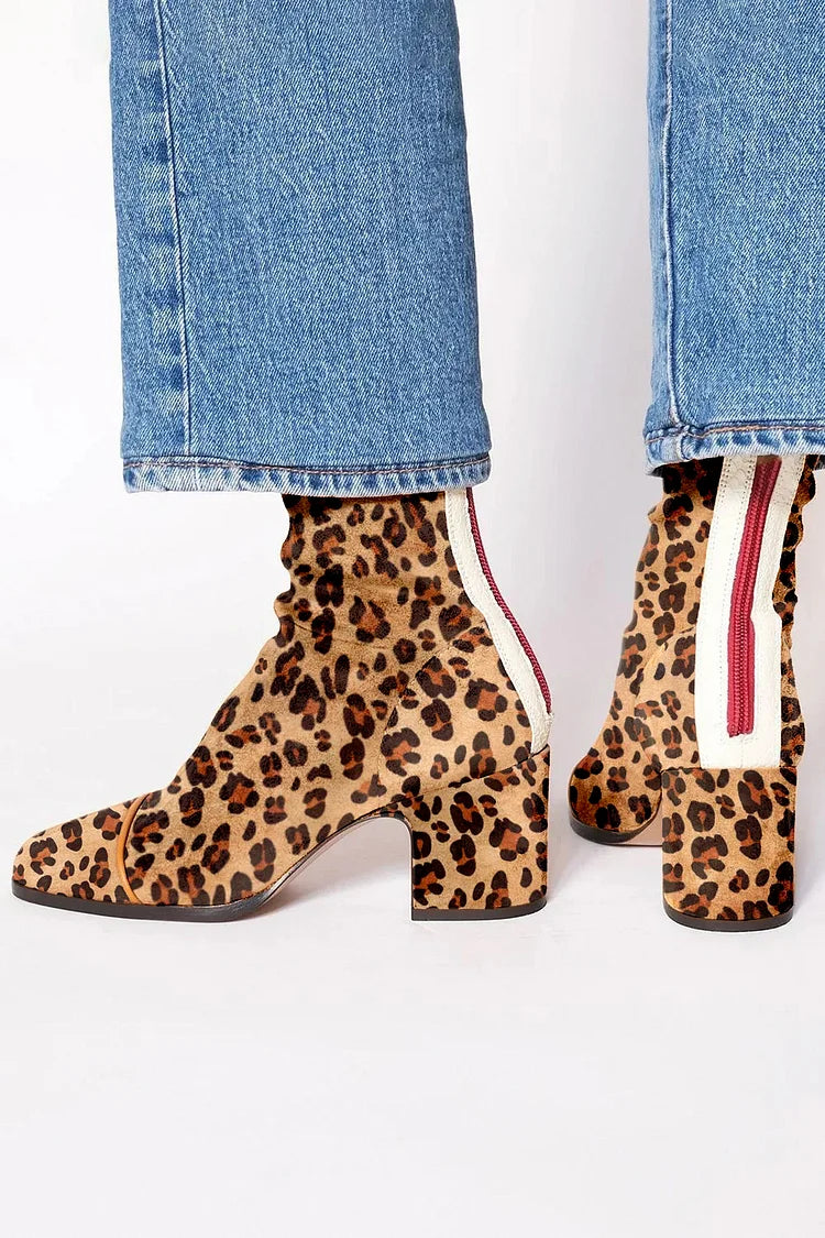 Amandine™ | Elegant Leopard Ankle Boots