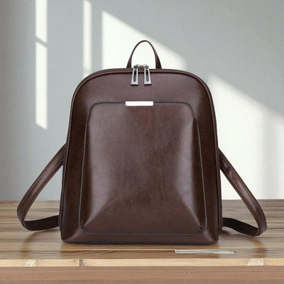 Classic Double Zipper Backpack - Elegant Design