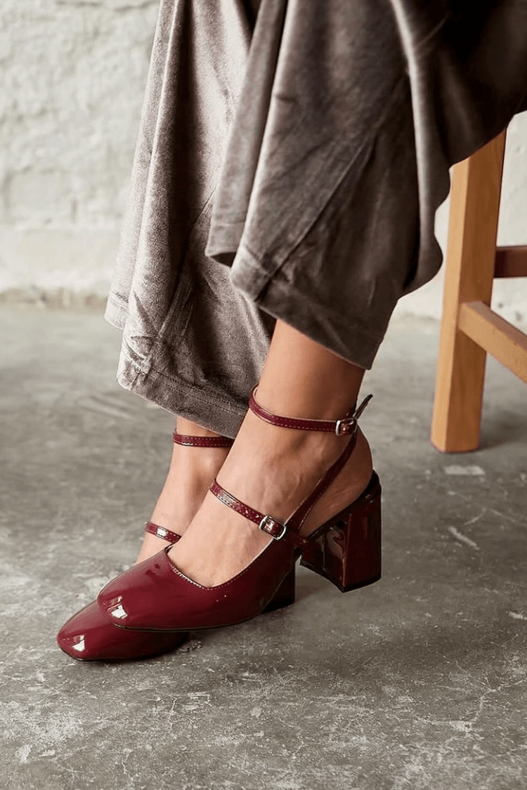 Marie-Clairé™ | Elegant Burgundy Heels
