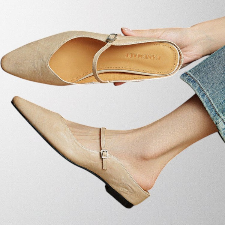 Olivia - Genuine Leather Mules