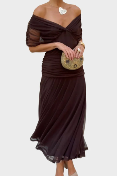 Helodia | Elegant Dress With V-Neckline