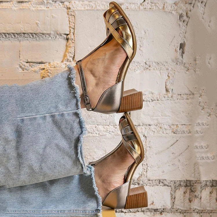 Nikita™ | Elegant Gold Heels