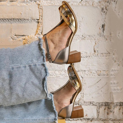 Nikita™ | Elegant Gold Heels