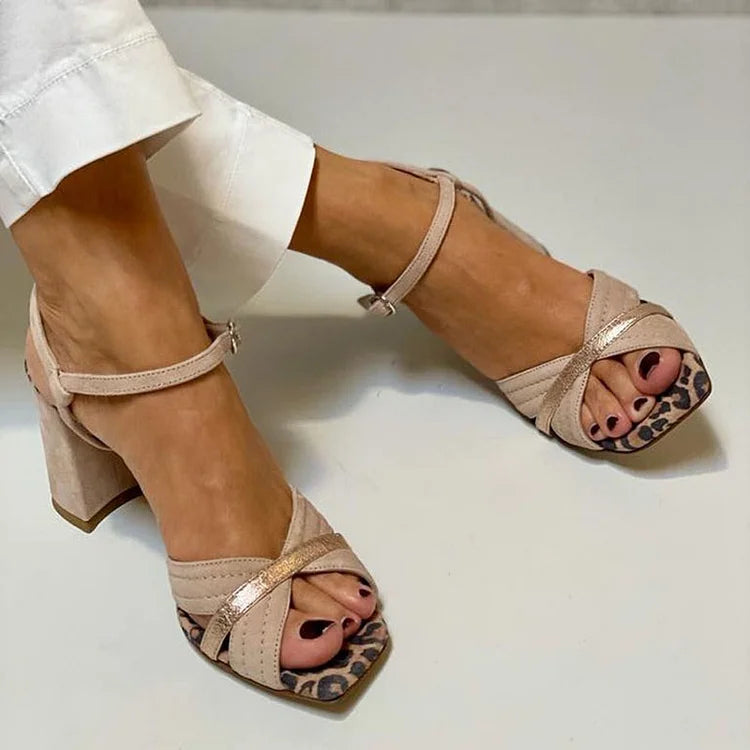 Ronja™ | Beige Leopard Heels