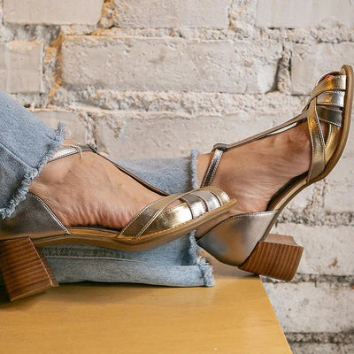 Nikita™ | Elegant Gold Heels