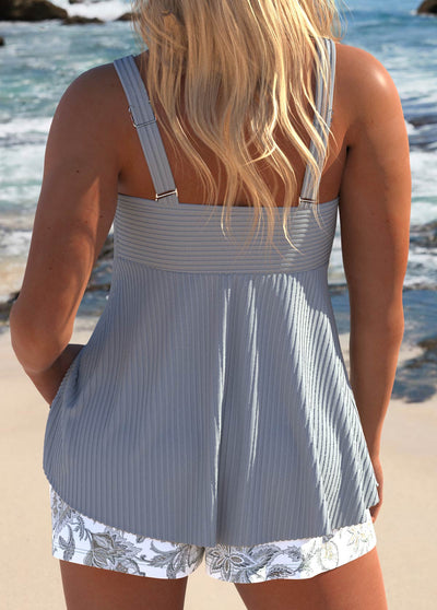 Isla | Tropical Olive Tankini Set