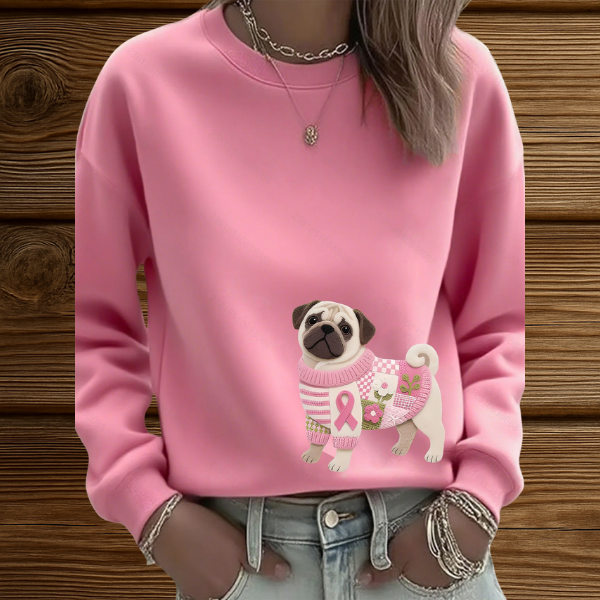 Maja – Pink Dog Power, Adorable Pug Sweater