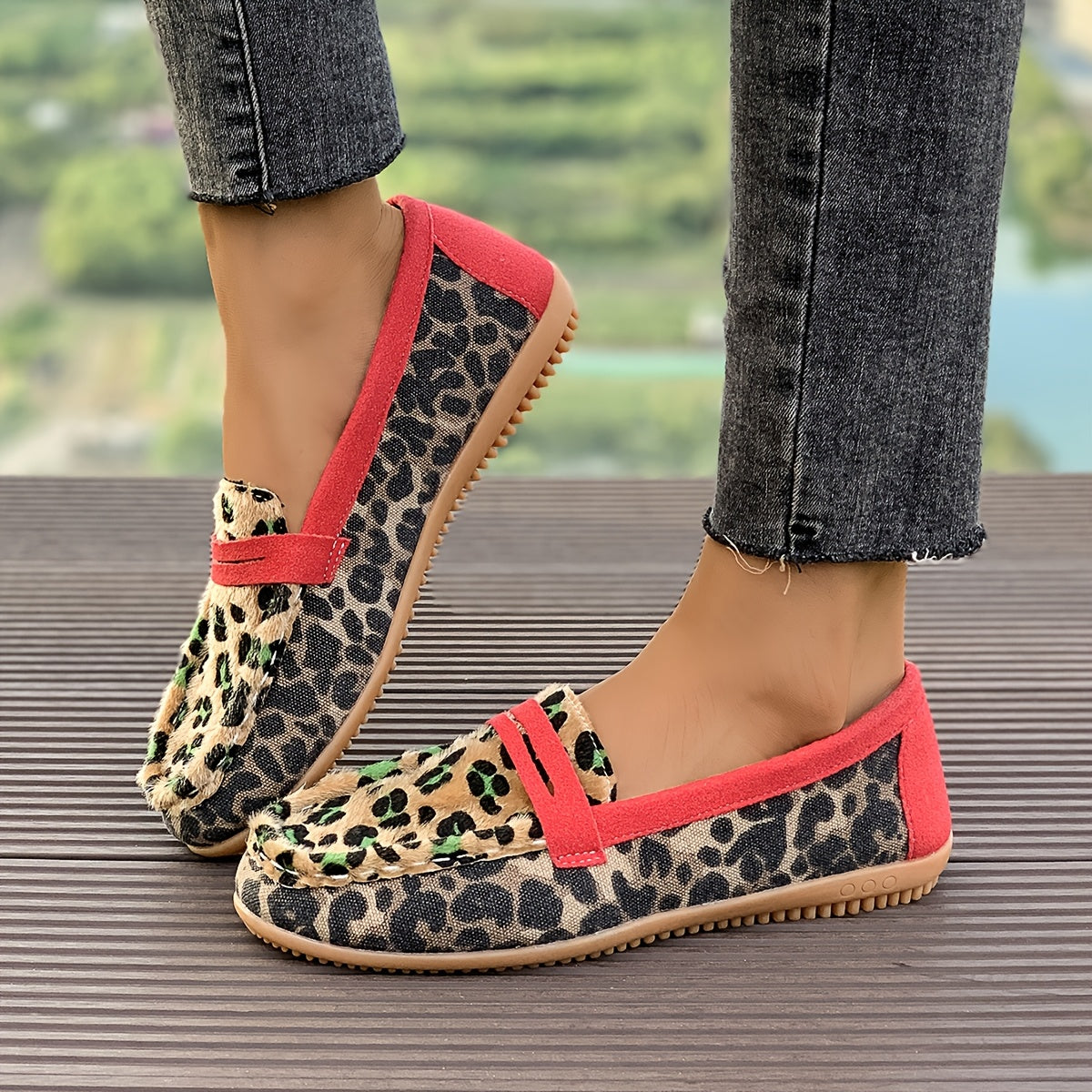 Aimee™ | Red Leopard Moccasin