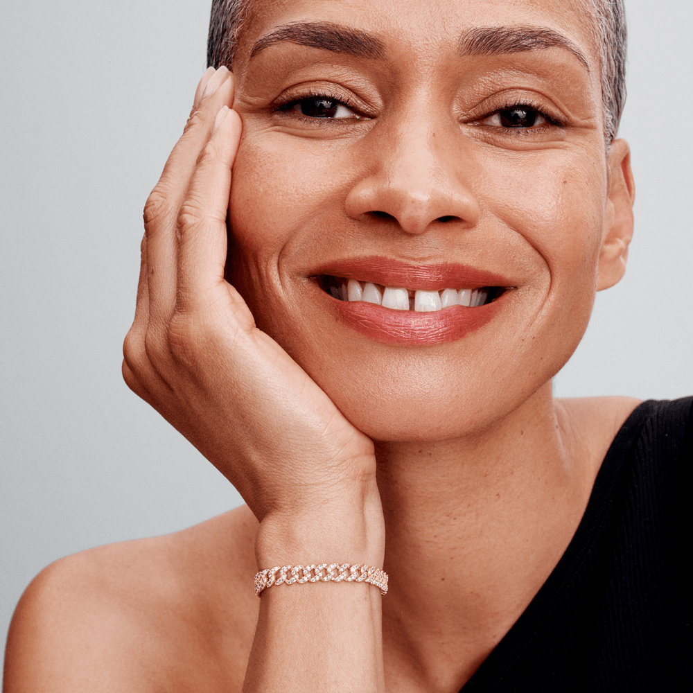 Cuban Paved Bracelet | Gold