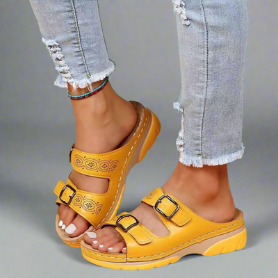 Dorothee | Wedge Sandals with Double Strap – Comfortable and Stylish