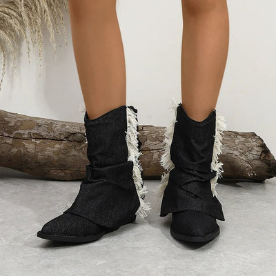 Kaia™ | Stylish Denim Boots