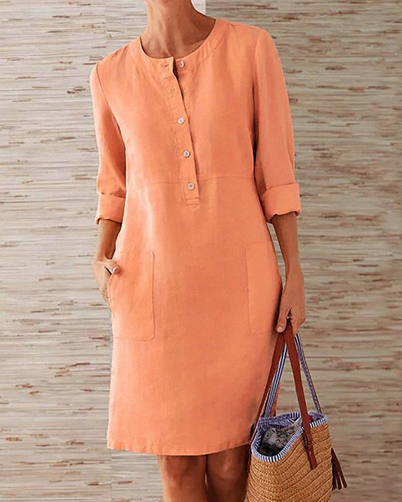 Daphne |  Elegant Plain Dress