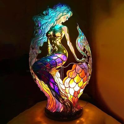 Bohemian Mermaid Design Table Lamp