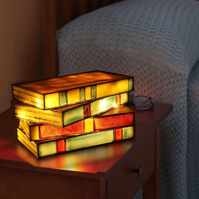 Stacked Glass Book Lamp