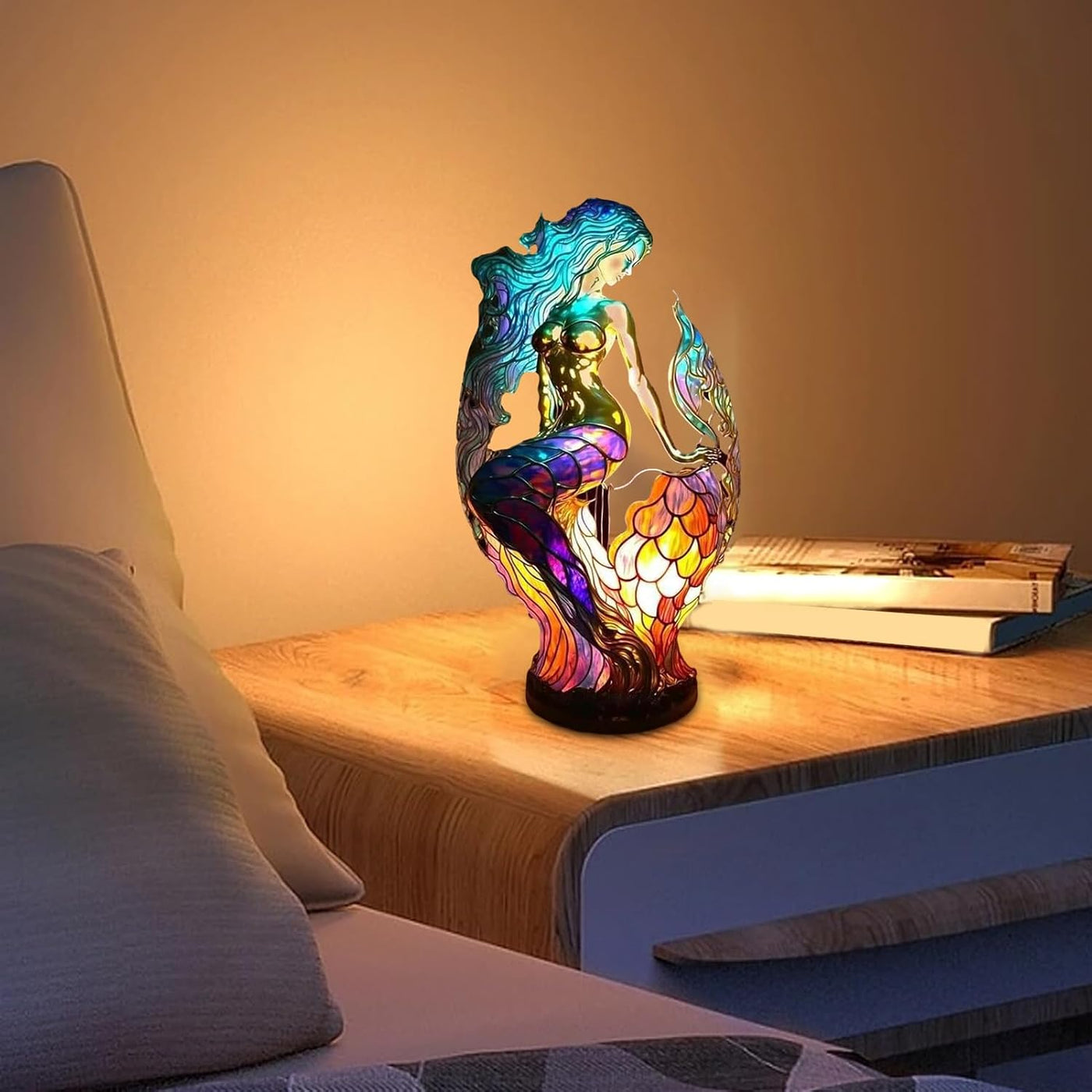 Bohemian Mermaid Design Table Lamp