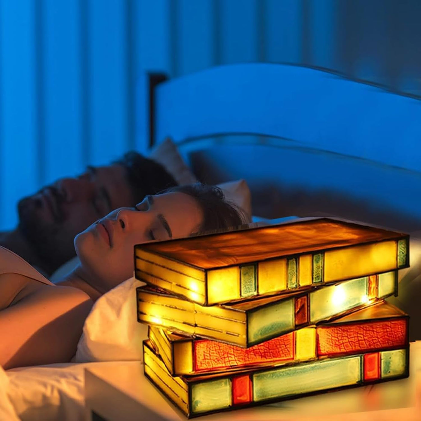 Stacked Glass Book Lamp