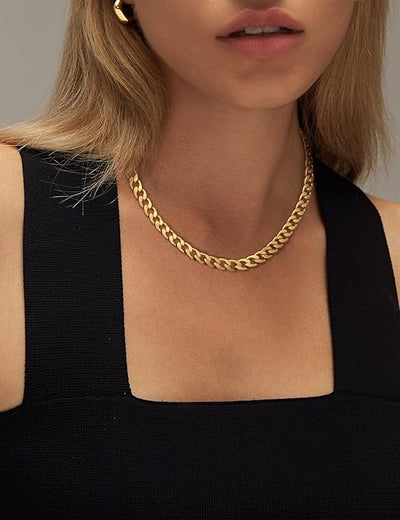 Large Cuban Link Necklace | Gold