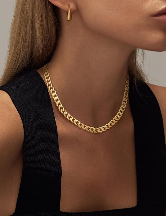 Large Cuban Link Necklace | Gold
