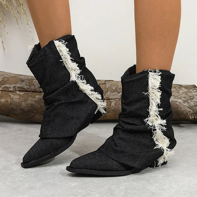 Kaia™ | Stylish Denim Boots