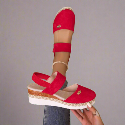 Gitta | Sandales à talon compensé grande taille pour femmes – Confortables et polyvalentes