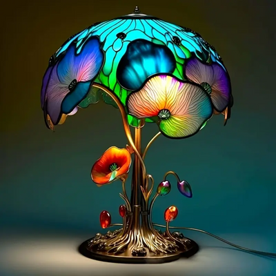 Bohemian Mushroom-Shaped Floral Lamp