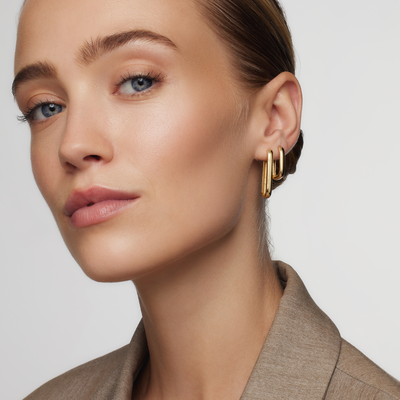 Large Icon Hoops | Gold