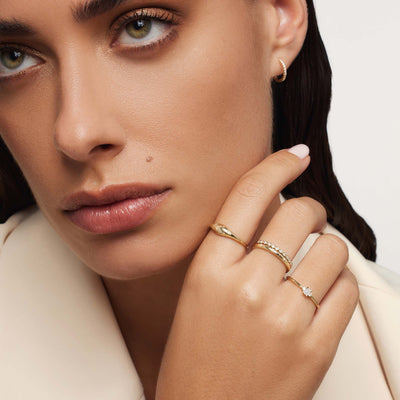 Dome Diamond Ring | Gold