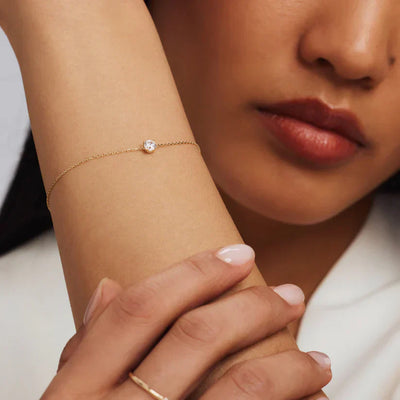 Clea Moissanite Stone Bracelet | Gold