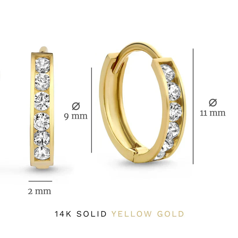 Dara Brillane Stone Earring Set | Gold Collection