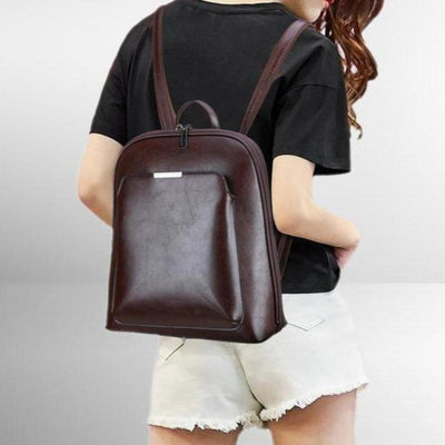 Classic Double Zipper Backpack - Elegant Design