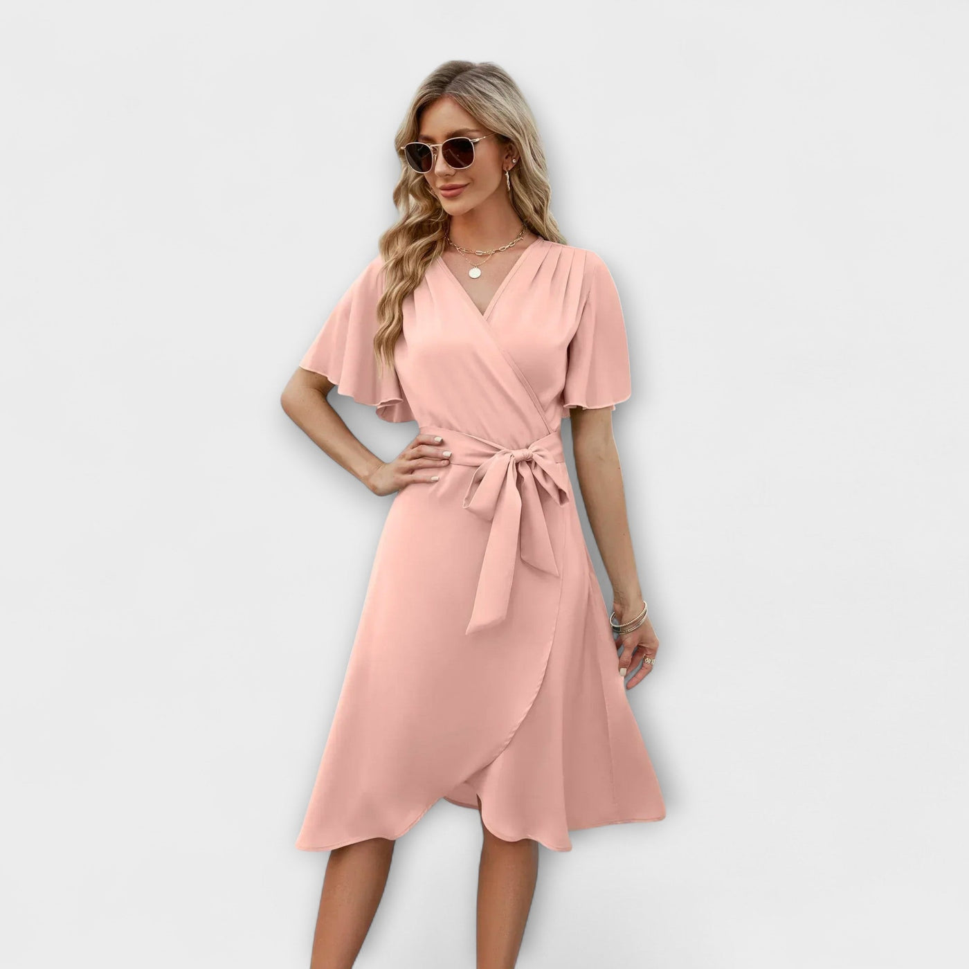 Delphine - Summer Dress with V-Neck for Women