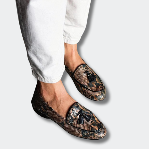 Isa™ | Snake Print Loafers