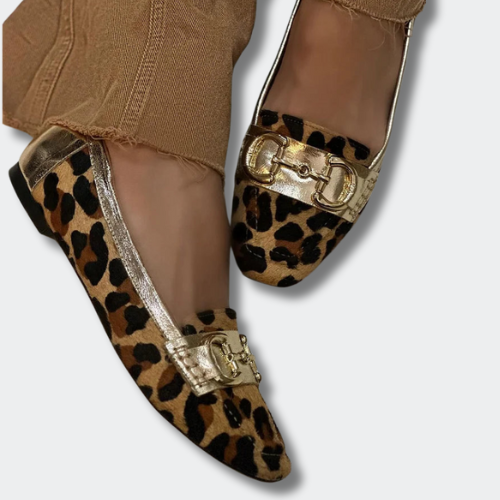 Luna™ | Leopard Gold Moccasin