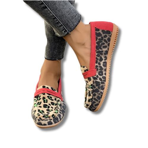 Aimee™ | Red Leopard Moccasin