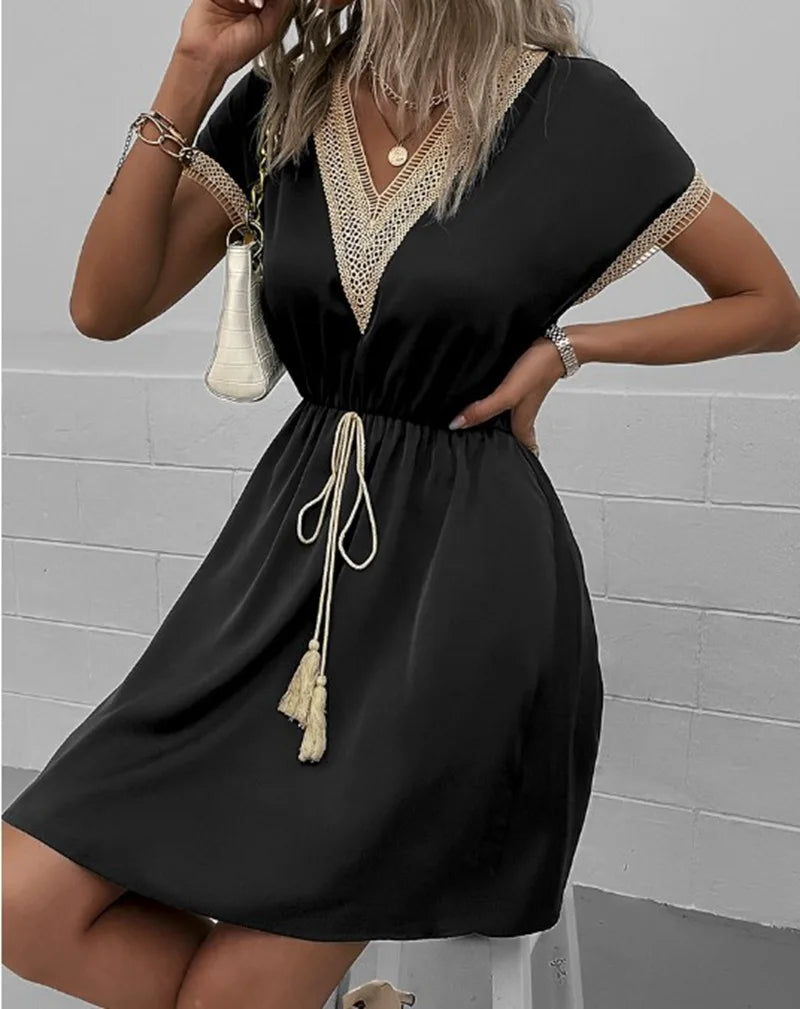 Josephine | Chic V-Neck Boho Dress