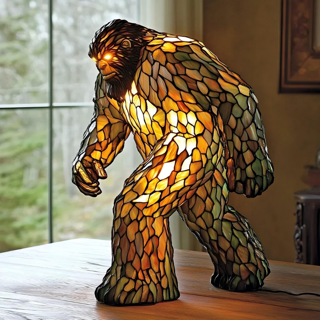 Bigfoot Lamp with Faceted Glass Design