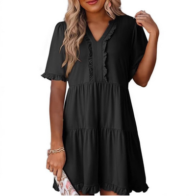 Ella - Flattering V-Neck Dress