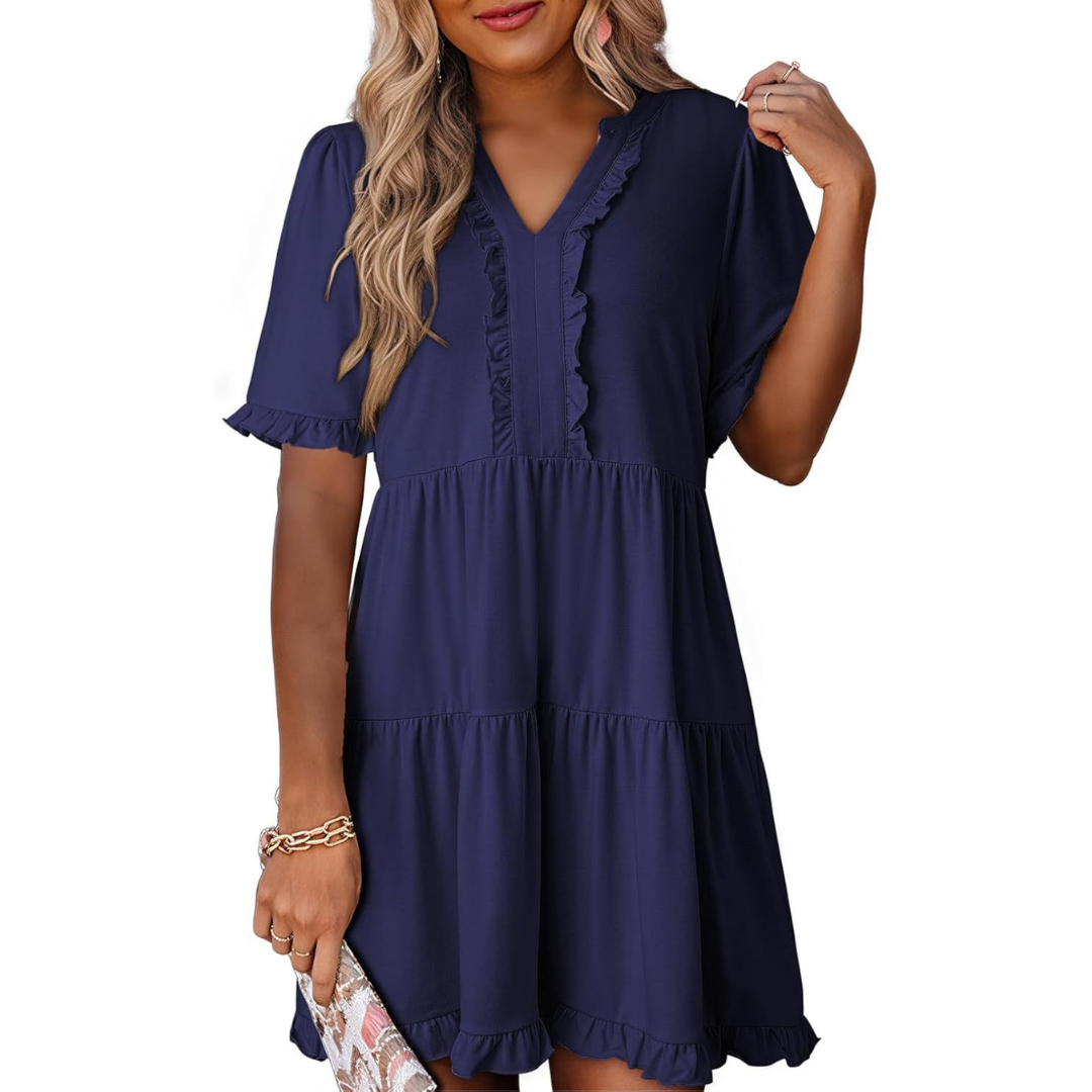 Ella - Flattering V-Neck Dress