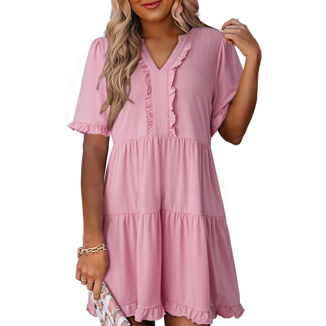 Ella - Flattering V-Neck Dress