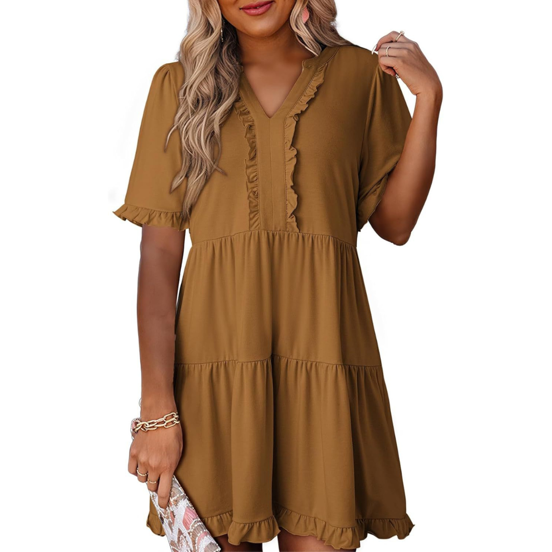 Ella - Flattering V-Neck Dress