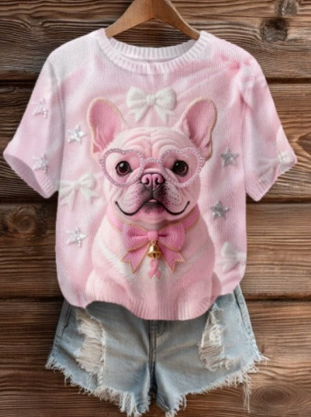French Bulldog - Support Knit Top