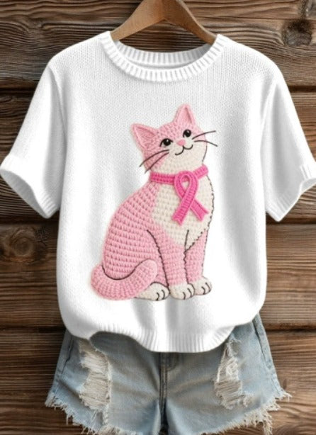 Pink Kitten - Support Knit Blouse