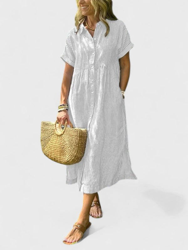 Arabella | Striped Shirt Dress