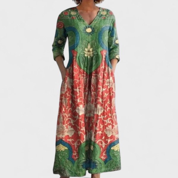 Aroa | Vintage floral maxi dress