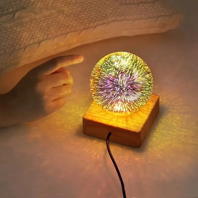 3D Crystal Lamp with Fireworks Effect