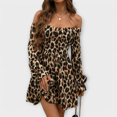 Enchanting Dress with Leopard Print