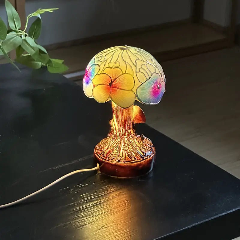 Bohemian Mushroom-Shaped Floral Lamp